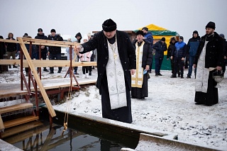 В праздник Крещения Господня священнослужители совершили освящение водного источника в д. Пеница