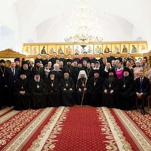 Епископ Леонид принял участие в торжествах по случаю престольного праздника и актового дня Минской духовной семинарии