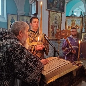 Епископ Леонид возглавил Пассию в кафедральном соборе г. Мозыря