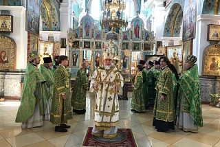 В день памяти преподобного Леонида Устьнедумского в Туровской епархии молитвенно отметили День тезоименитства правящего архиерея