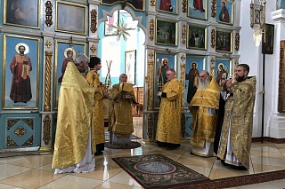 В праздник Рождества Иоанна Предтечи епископ Леонид совершил Литургию в кафедральном соборе святого Архангела Михаила в г. Мозыре